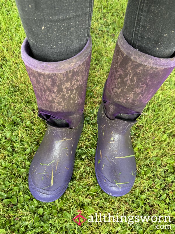 Size 5 Uk, Extremely Worn And Stinky Wellington Boots