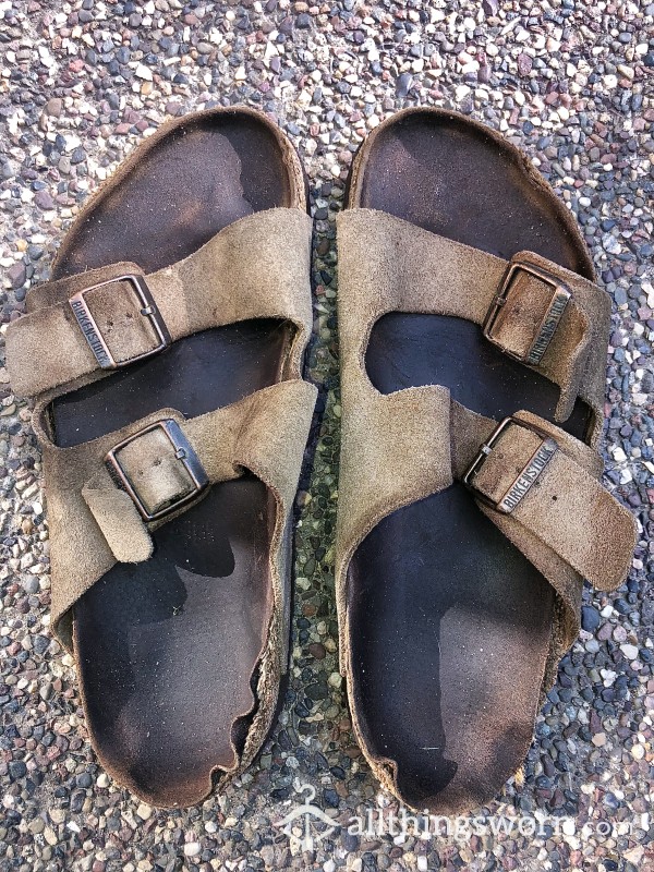 Buy EXTREMELY WORN Birkenstocks With Dark Insoles And