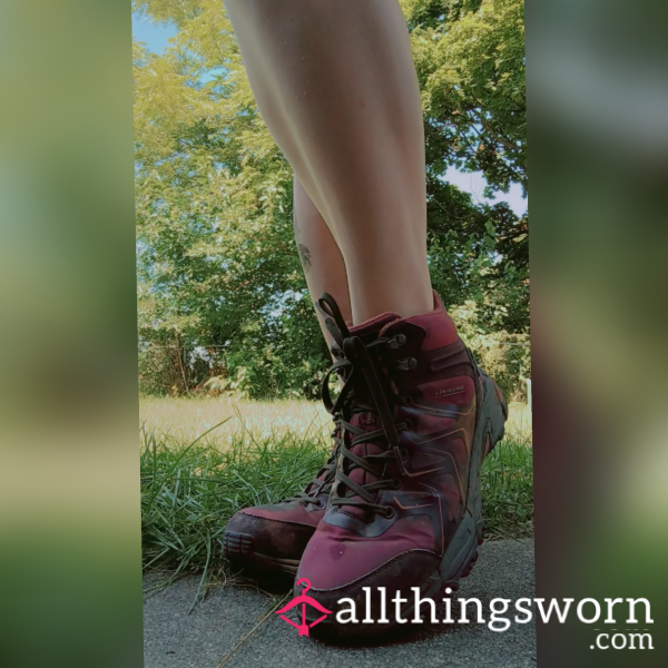 Extremely Worn Sweaty Hiking Boots