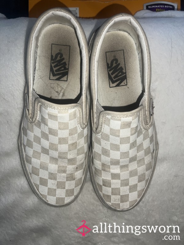 Fav Shoes / Most Over Worn White Checkered Slip Ons