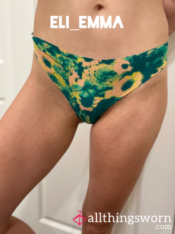 Festival Thong- Worn For 24 Hours Plus Masturbation Play