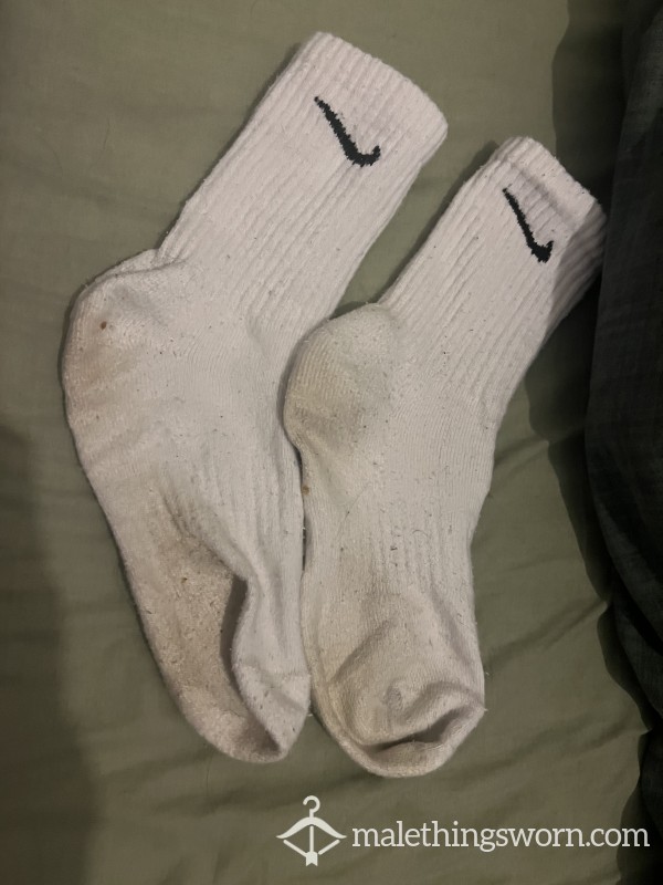 Filthy Stinking White Nike Socks