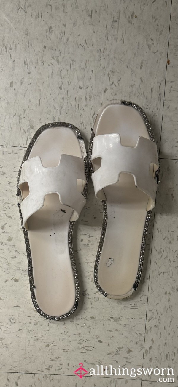 Filthy White Sandals