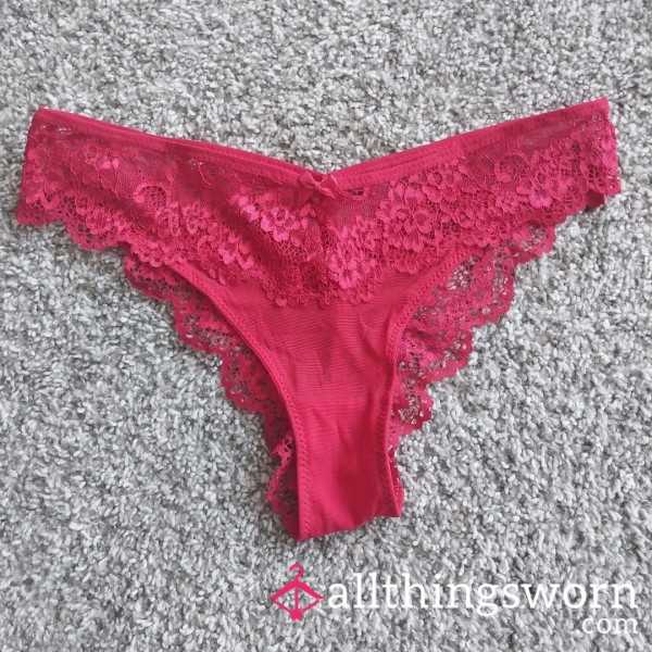 Firey Red, Lace, Cheeky, Panties