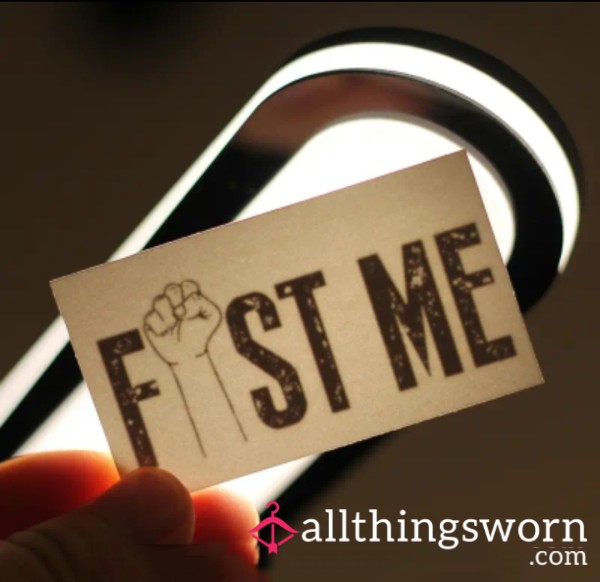 FIST ME Temporary Tattoo TAG