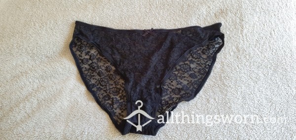 Black Lace Full Brief Panties 🖤