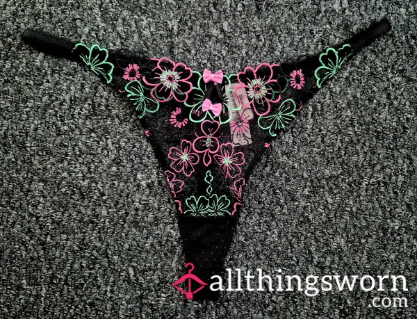 Flor*l Lace Thong