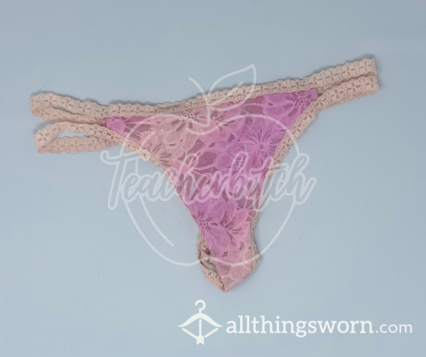 Victoria’s Secret Floral Lacy Pink G-string (S)