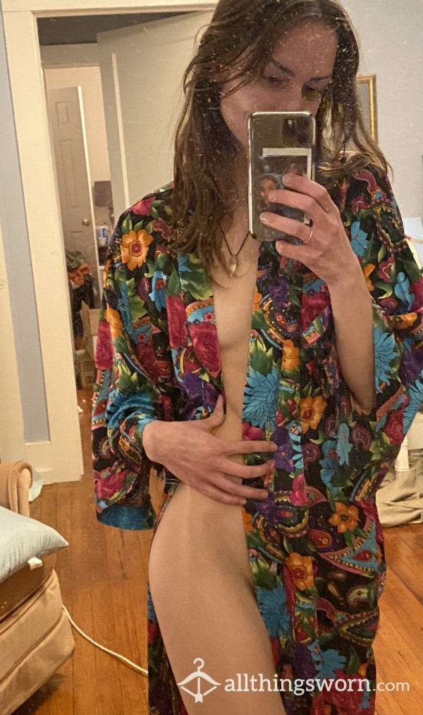 Floral Silky Robe