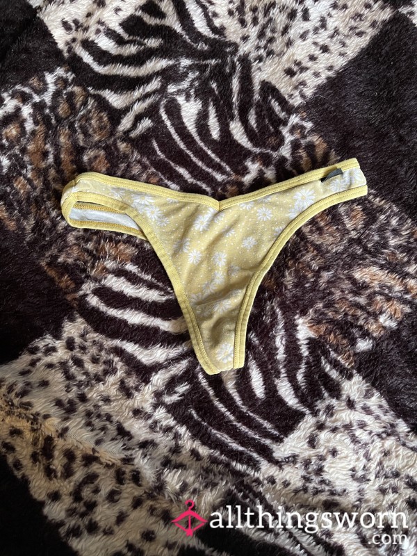 Flor*l Yellow And White VS PINK Thong