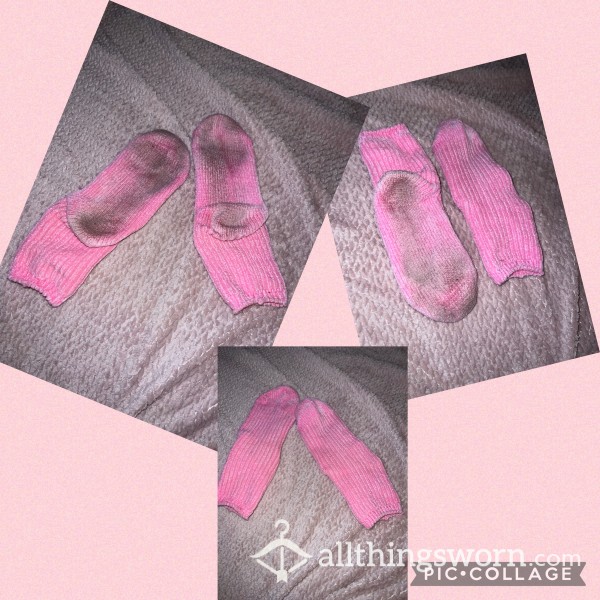 Fluffy  Pink Socks 48h Very Well Worn