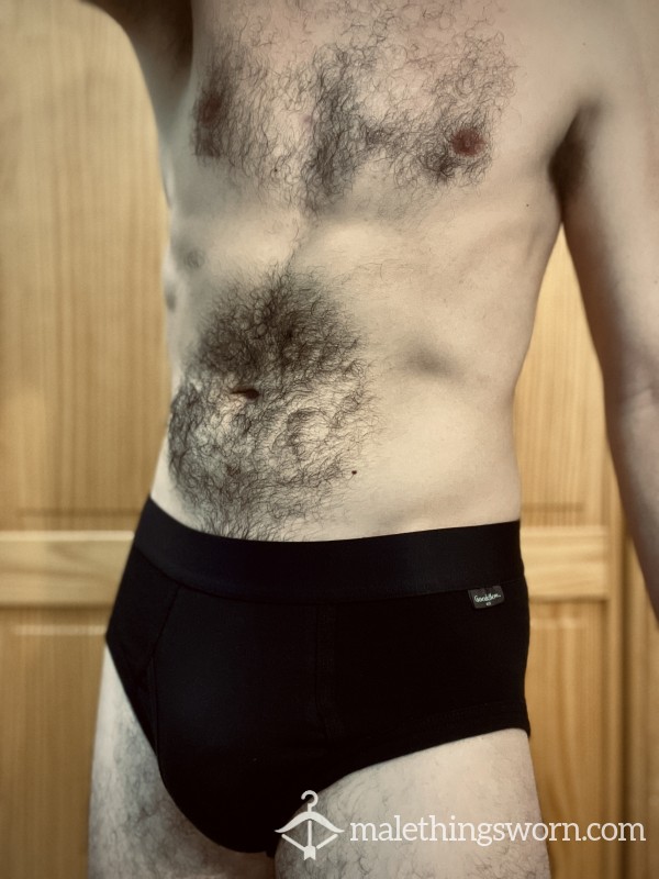 Customizable Goodfellow Black Cotton Briefs, Waist 32-34