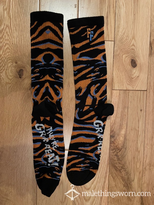 Frosties Tony The Tiger Stripe Print Dress Socks, They're Great! Retro