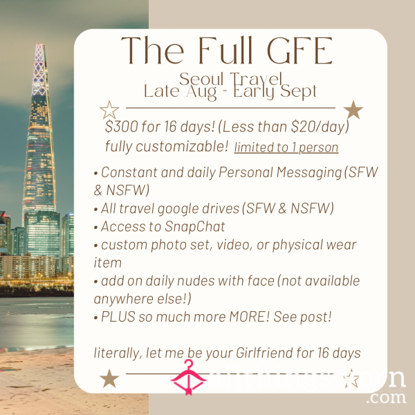 Full GFE | Seoul Travel <$20/day