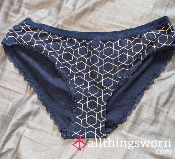 Funky Pattern Navy Blue Panties