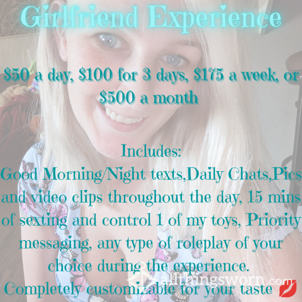 Girlfriend Experience, Completely Customizable To You 💋
