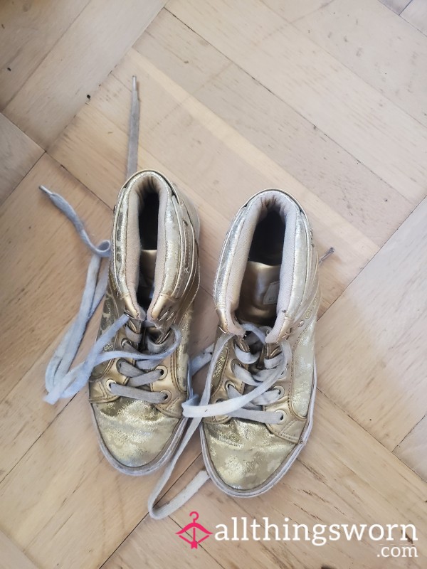 Gold Sneakers, Well Worn