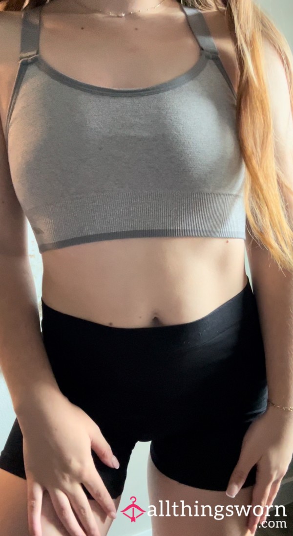 Gray Sports Bra