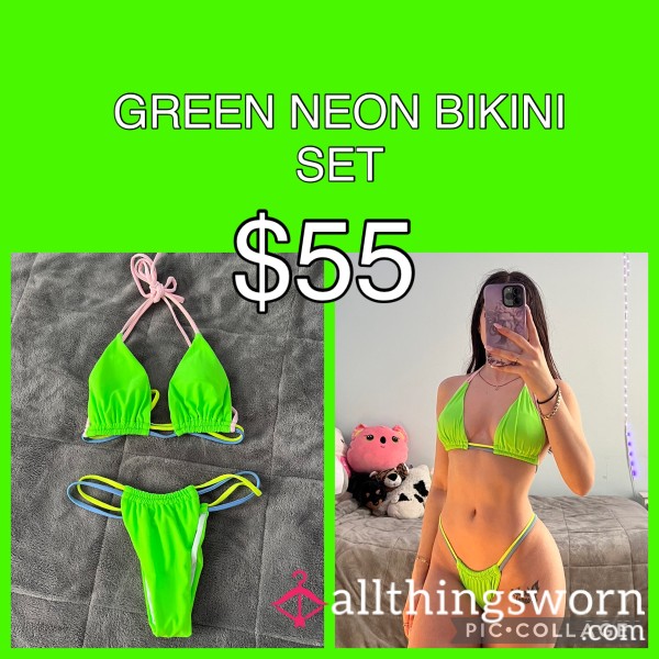 GREEN NEON BIKINI SET