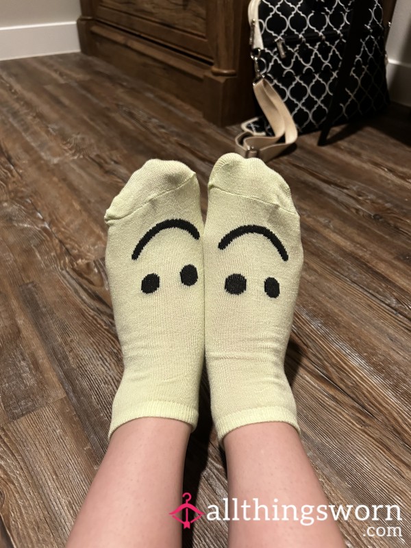 Green Smiley Socks