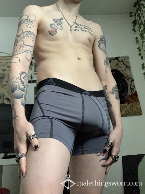 Grey Adidas Boxer Briefs