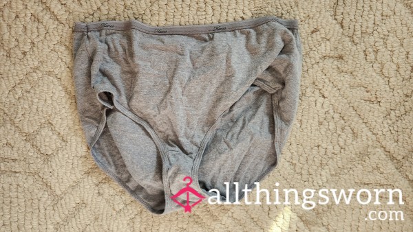 Two Day Grey Fullback Cotton Briefs