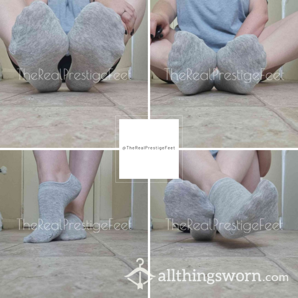 Grey Low Cut Trainer Socks | Standard Wear 48hrs | Includes Pics & Clips | Additional Days Available | See Listing Photos For More Info - From £16.00 + P&P