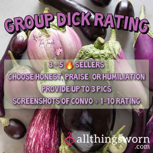 🍆 Group Rating 🍆 3-5 Established Sellers 🍆 See What We Say About You!