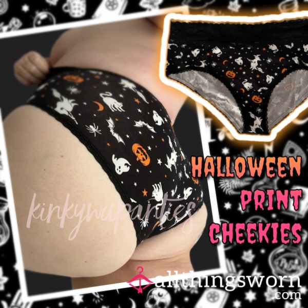 *Reduced Through 10/31* Halloween Print Cotton Panties - Includes 48-hour Wear & U.S. Shipping