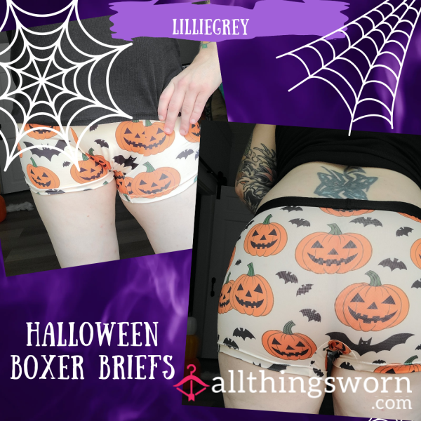 🎃🖤 Halloween Unis** Boxer Briefs, Silky Smooth ~ Worn To Your Liking