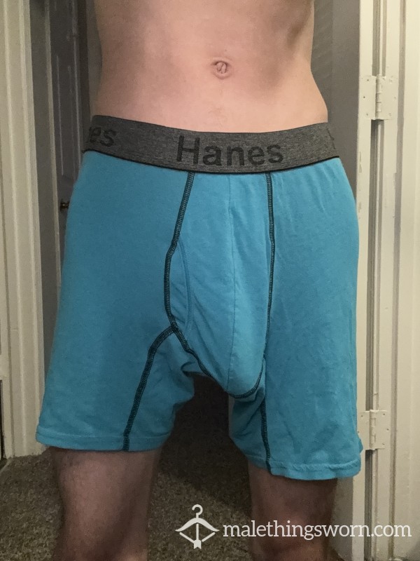 Hanes Light Blue Well Used Boxer Briefs