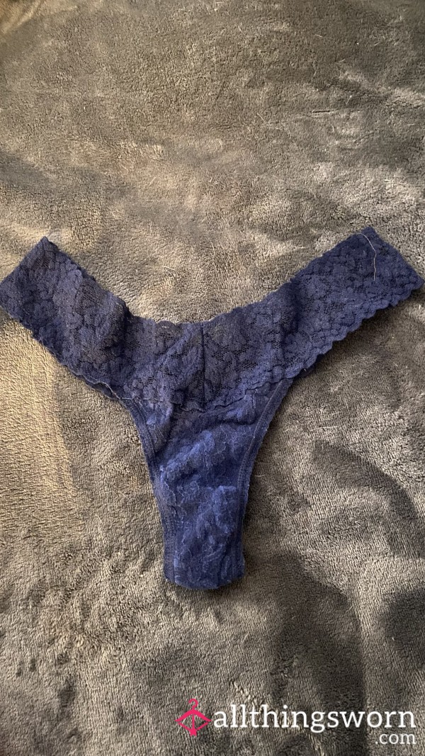 Hanky Panky Worn Thong (navy Blue)