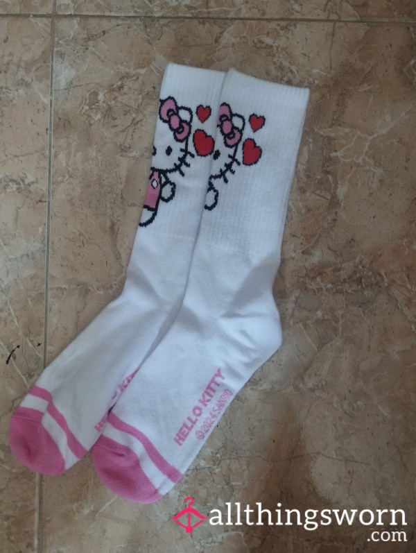 Hello Kitty White Socks Cute Girly Sweaty And Smelly