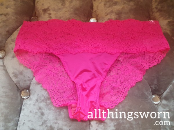 Hot Pink Full Back Lace Panties Size 12 😍