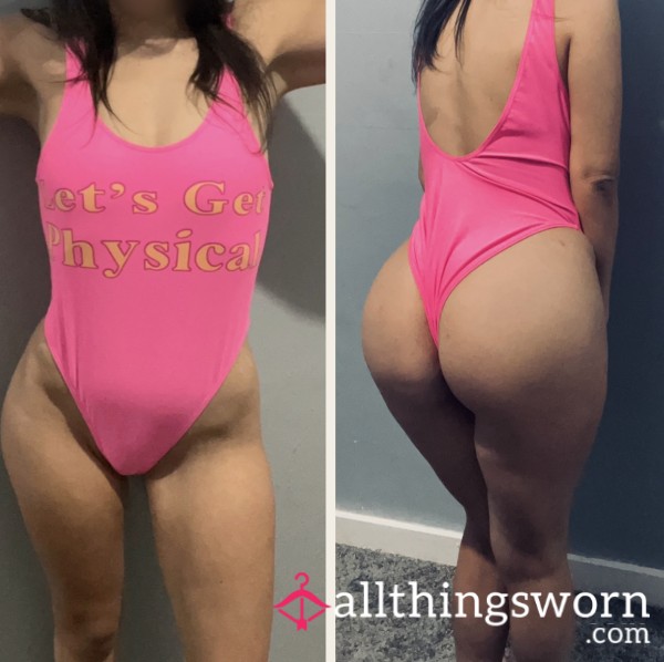 Hot Pink ‘Let’s Get Physical’ Swimsuit 🩷💦💦
