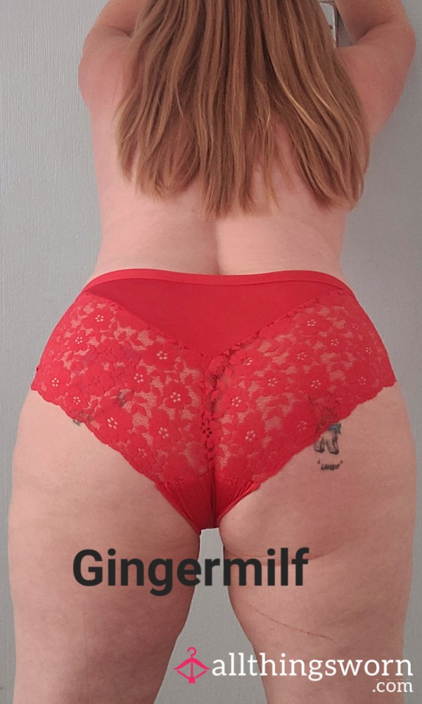 Hot Red Lace Panties