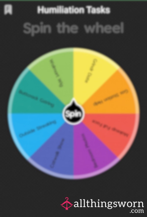 Humiliation Task Wheel Spin