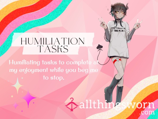 Humiliation Tasks🐕‍🦺