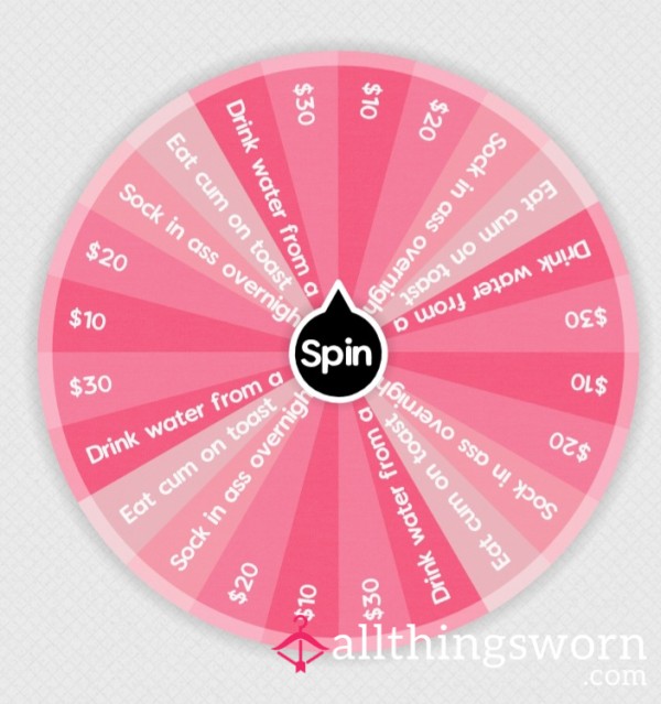 Humiliation/Task Wheel.  $5 For Unlimited Spins!