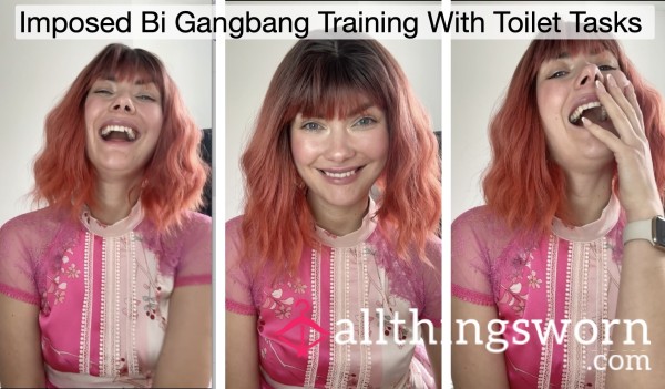 Imposed Bi Gangbang Training With Toilet Tasks