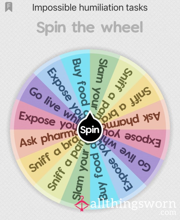 Impossible Humiliation Task Wheel