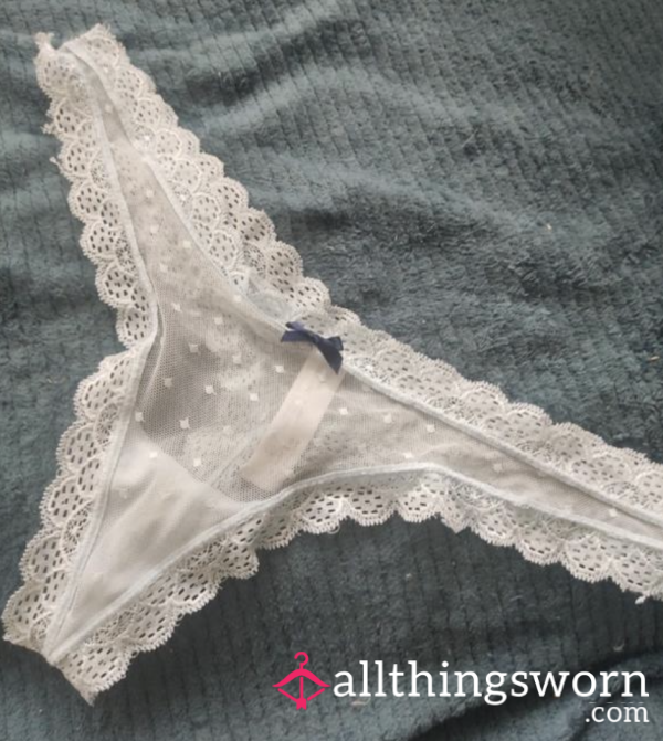 🤍 Innocent White Lacy Thongs 🤍