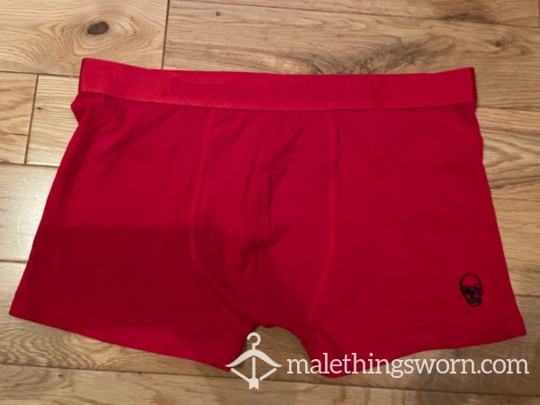 Jeffery West S**y Red Boxer Trunks Shorts Skull Logo (XL)- Ready To Be Customised For You