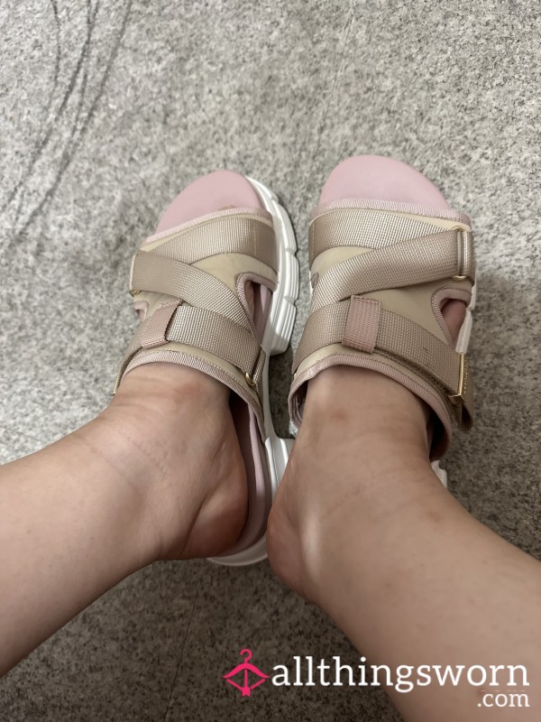 Jill Stuart Light Pink Sliders + 3 Min Custom Video