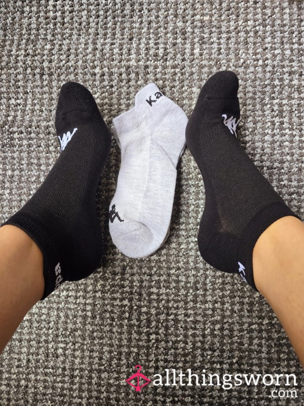 Kappa Sports Socks Trainer Socks Black Or Grey 3 Days Worn