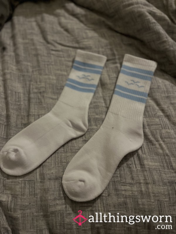 Kara’s Sweaty White Crew Socks