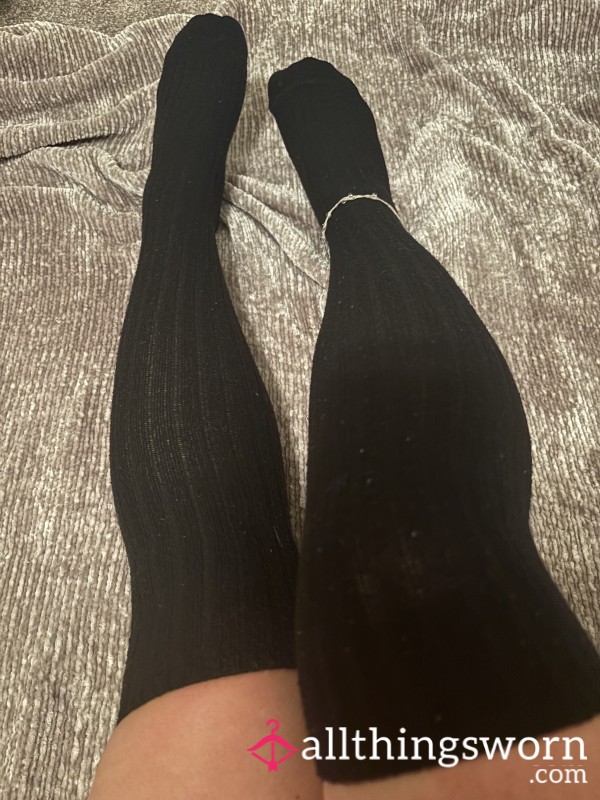 Knee High Socks | Black | Work Socks | Bartender | Island Girl | Boozy | Sweaty