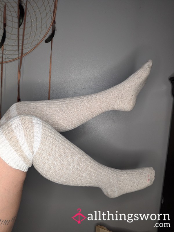 Knee High Super Soft Warm Tan Socks + Video Clip