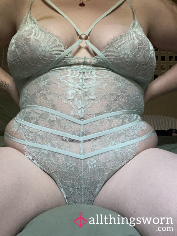 La Senza Mint Green Lace Bodysuit