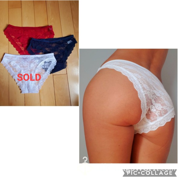 Lace Bikini Panties With Cotton Gusset